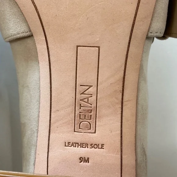 Deltan Veronica Suede Tortoise Buckle Flared Block spring heel pumps 9M - Picture 8 of 13